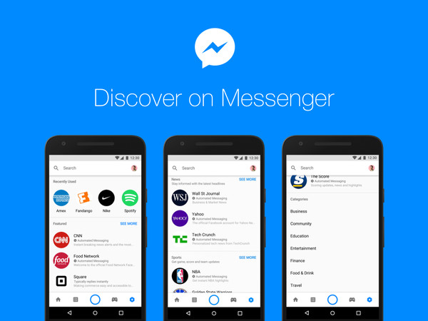 Facebook,Messenger,探索,Messenger Bot（圖／業者提供）