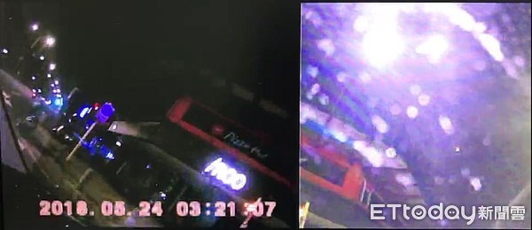 ▲▼警方車輛遭撞擊時，車上警員驚嚇大喊。（圖／記者邱中岳攝）