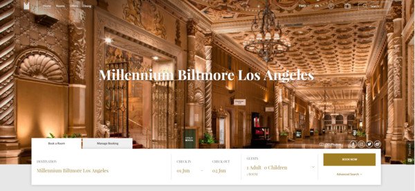 ▲洛杉磯比特摩爾千年酒店已有95年歷史。（圖／翻攝自洛杉磯比特摩爾千年酒店官網）