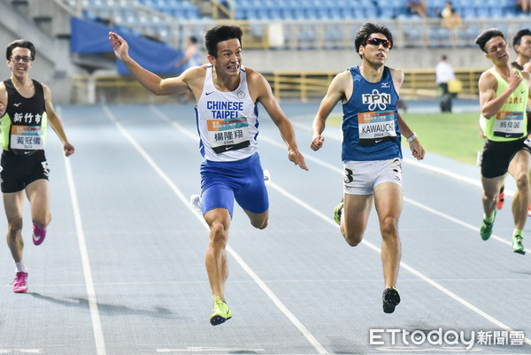 ▲▼2018台灣國際田徑公開賽,男子400公尺決賽,楊隆翔。（圖／記者李毓康攝）