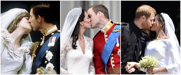 ▲ 英國皇室黛安娜、凱特、梅根的婚禮妝髮回顧。（圖／翻攝自Getty）