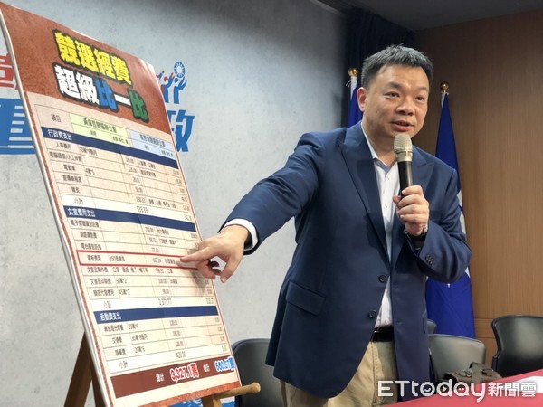 ▲「新藍軍」國民黨台南市長參選人高思博公布競選經費為660萬元，遠低於黃偉哲整理了38天之後公布的3327萬元。（圖／高思博提供）