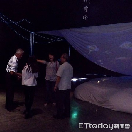 故宮博物院與台電共同合作辦理「FUN電趣」展覽活動，透過多項大型數位互動裝置，讓參觀者身臨其境認識故宮國寶文物裡的自然之美。（圖／台東縣政府提供）