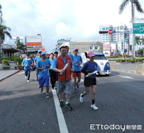 ▲由國民黨台南市長參選人高思博，率領青年選手共同領跑。（圖／高思博提供）