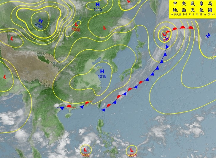 天氣圖。（圖／氣象局）