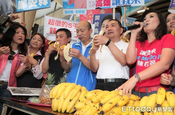 ▲國民黨新北市長參選人侯友宜拜會高雄市長參選人韓國瑜，侯韓兩人首度在高雄合體。（圖／記者宋德威攝）