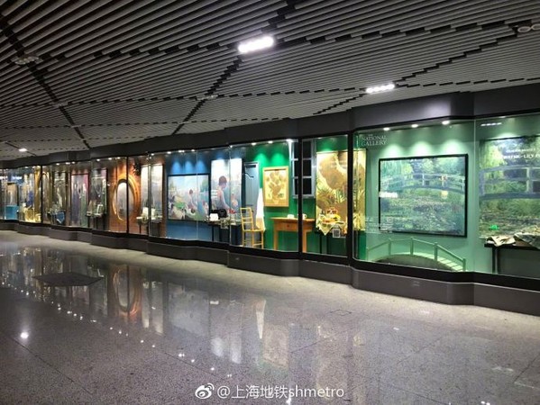 ▲上海陝西南路地鐵站藝術長廊。（圖／翻攝上海地鐵微博）