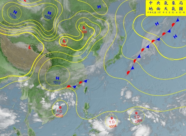 天氣圖。（圖／氣象局）