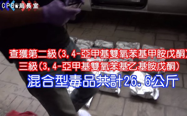 ▲▼   26.6 kg毒咖啡包原料藏摩鐵　毒梟遭制伏哀嚎：我胃在痛，你一直壓！（圖／翻攝自TCPB 局長室，下同）