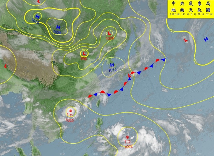 天氣圖。（圖／氣象局）