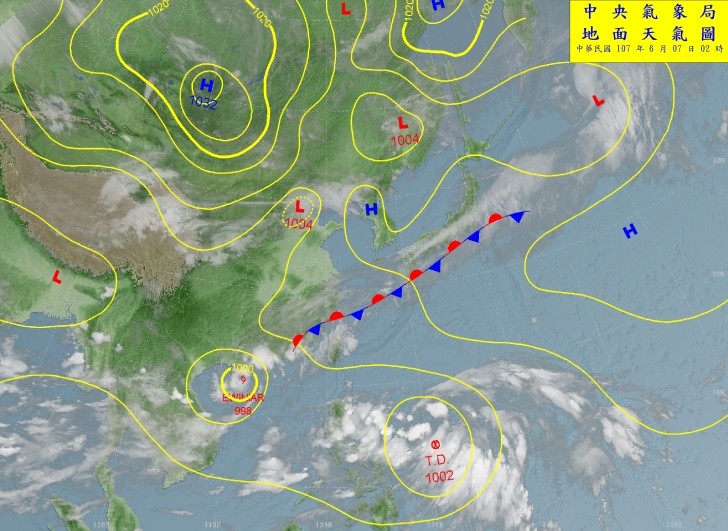 天氣圖。（圖／氣象局）