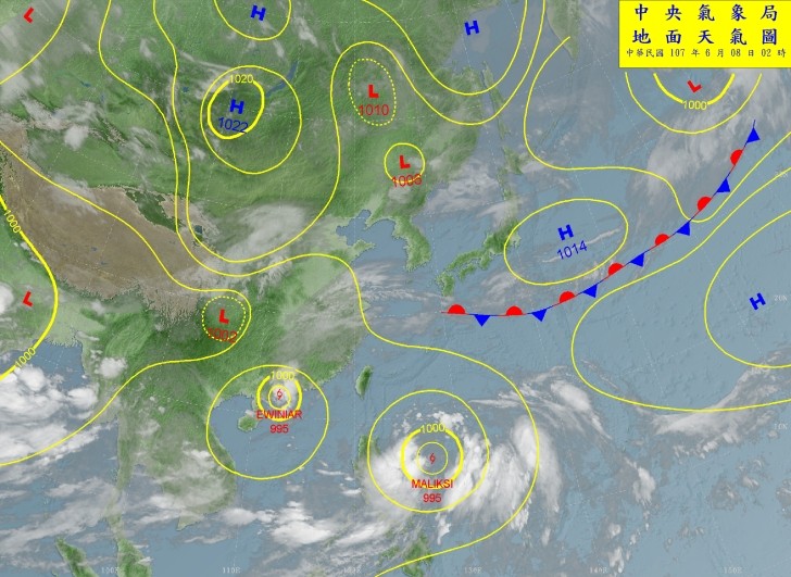 天氣圖。（圖／氣象局）