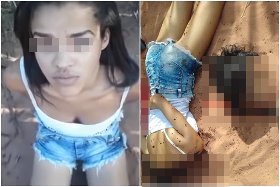▲巴西一名女子遭綑綁虐打，最後慘遭斬首。（圖／翻攝自YouTube、KAOTIC）