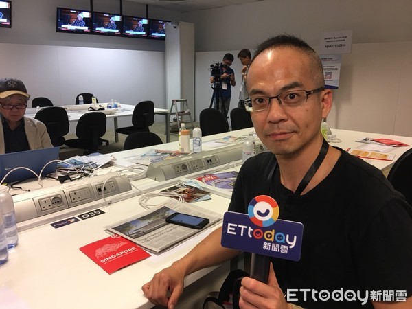 ▲ET採訪團隊於新加坡新聞中心現場。（圖／記者李登文攝）