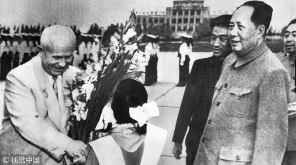 ▲▼ 毛澤東。圖為1958年7月31日赫魯雪夫秘密訪華。（圖／CFP）