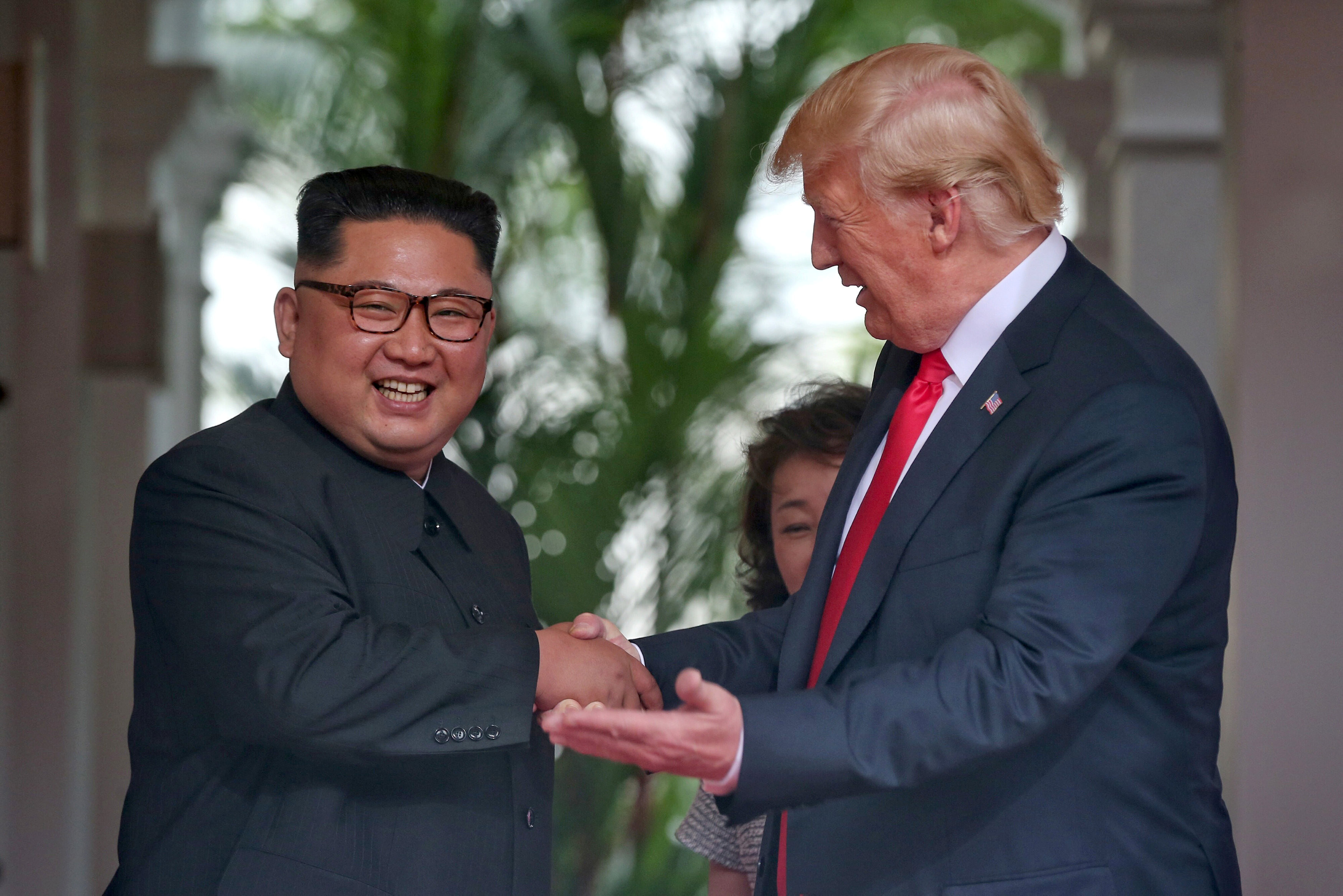 ▲川金會／美國總統川普（Donald Trump）與北韓領導人金正恩會面。（圖／路透社）
