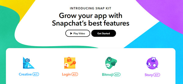 ▲顧及隱私與第三方聯手！　Snapchat開發工具公開（圖／翻攝Snap Kit 網站）