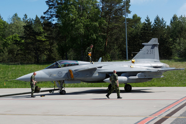 ▲▼瑞典JAS 39獅鷲戰鬥機。（圖／路透社）