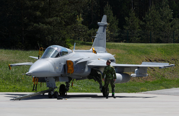 ▲▼瑞典JAS 39獅鷲戰鬥機。（圖／路透社）