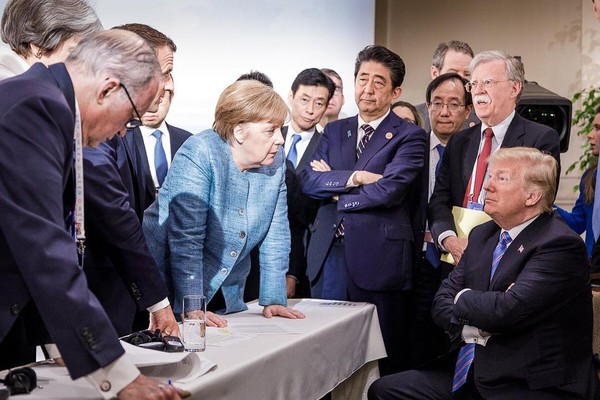▲▼德國總理梅克爾PO出的G7憤怒照，引起廣大論。（圖／翻攝自梅克爾IG／bundeskanzlerin）