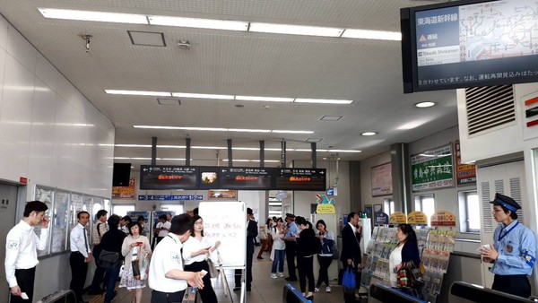 ▲▼日本大阪地震，新幹線停駛。（圖／讀者提供）