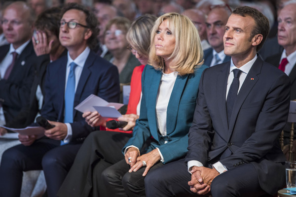 ▲▼ 法國總統馬克宏（Emmanuel Macron）與妻子布莉姬（Brigitte Macron）。（圖／達志影像／美聯社）