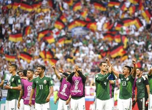 ▲▼墨西哥慶祝擊敗德國。（圖／達志影像／美聯社）