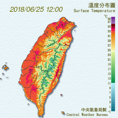 ▲▼高溫訊息。（圖／中央氣象局）