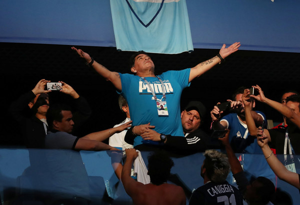 ▲▼2018世足，阿根廷vs奈及利亞，馬拉杜納（Diego Maradona）。（圖／路透社）
