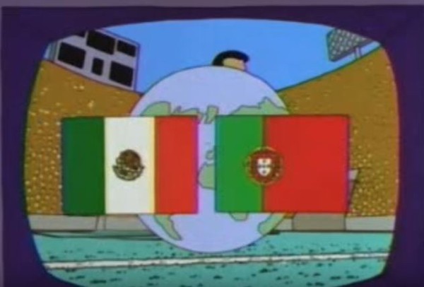 ▲網友認為，卡通《辛普森家庭》於1997的劇情預言葡萄牙與墨西哥會進入最後決賽。（圖／翻攝自YouTube）