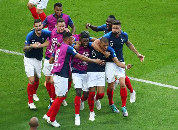 ▲2018世足,法國vs阿根廷。姆巴佩(Kylian Mbappe)再進球。（圖／路透）