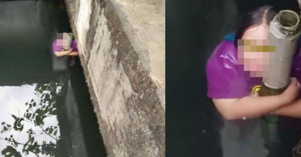 ▲▼馬來西亞新邦安拔29日發生令人髮指的事件，28歲有著智力障礙的女子西蒂沙哇被推入污水池中，在水中呼喊2小時。（圖／翻攝自詩華日報）