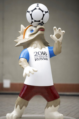 ▲俄羅斯世界盃吉祥物薩比瓦卡（Zabivaka）     。（圖／達志影像／美聯社）