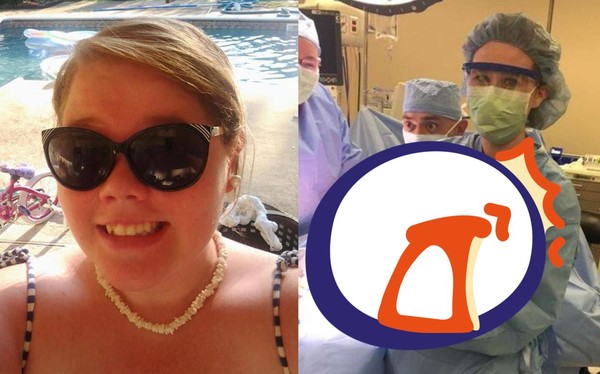 ▲▼減肥好幾個月都失敗，美國阿拉巴馬州30歲女子拉赫（Kayla Rahn）腹痛送急診，發現卵巢長23KG囊腫。（圖／翻攝自臉書Kayla S. Rahn；推特NetworkOfNews Ghana）