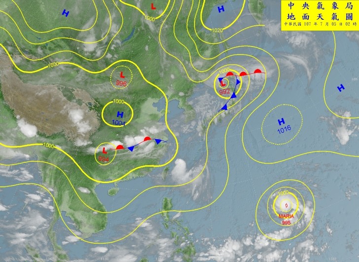 天氣圖。（圖／氣象局）