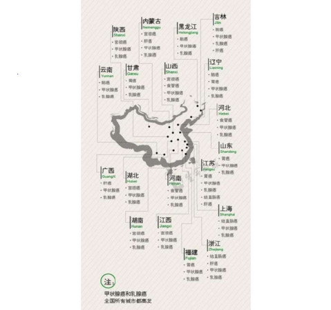 ▼中國癌症地圖。（圖／翻攝自生命時報）