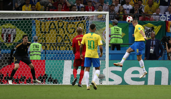 ▲2018世足賽, 巴西VS比利時。奧古斯托（renato Augusto）進球（圖／路透社）