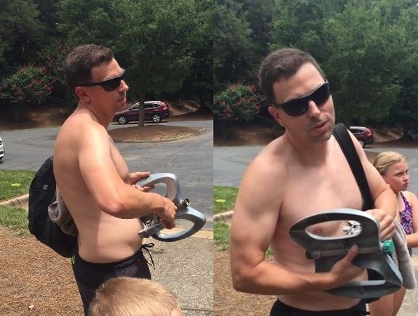 ▲▼ 美國一位非裔媽媽愛德華茲（Jasmine Edwards）與兒子在社區的游泳池戲水時，遭到白人主委布倫（Adam Bloom）質疑是否偷偷潛入。（圖／翻攝自臉書／Jasmine Edwards）