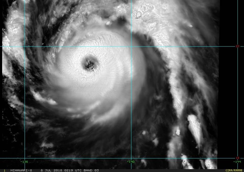 8號颱風現況的衛星影像。（圖／CIMSS）