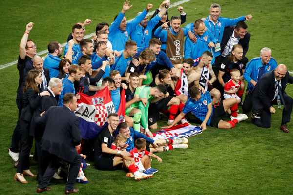 ▲2018世足賽，克羅埃西亞隊慶祝進入決賽         。（圖／路透）
