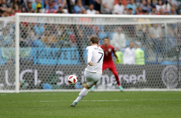 ▲▼格里茲曼（Antoine Griezmann）面對烏拉圭的進球畫面。（圖／達志影像／美聯社）