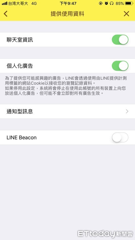 LINE,隱私權,個資（圖／記者樓菀玲攝）