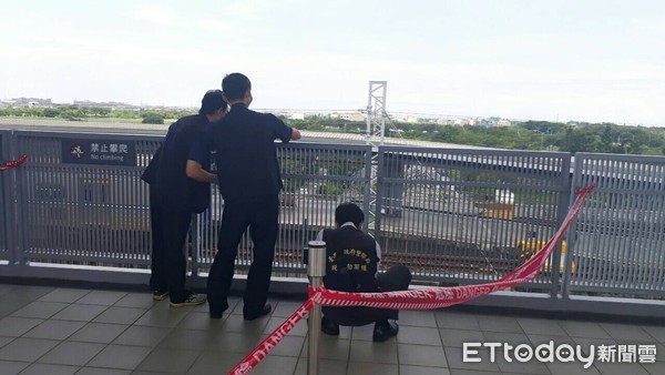 ▲▼21歲黃男在台南高鐵站墜落約12米高的月台，當場爆頭亡。（圖／記者宋德威翻攝）