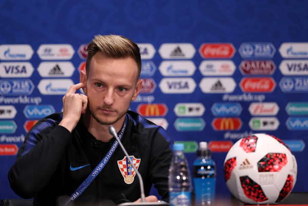 ▲克羅埃西亞隊拉基提奇(Ivan Rakitic)出席記者會。（圖／路透）