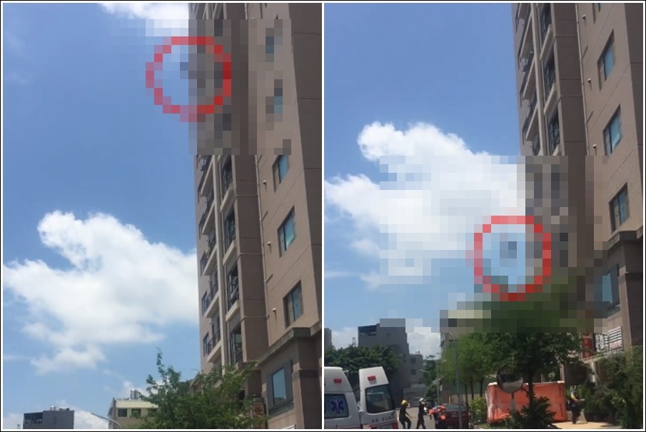▲台南市北區北成路一名女子從12樓跳樓下來。（圖／翻攝自臉書）