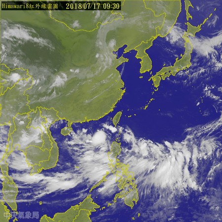 ▲▼ 今年第9號颱風山神17日8點生成，未來幾天觀察才會知是否影響台灣。（圖／氣象局）