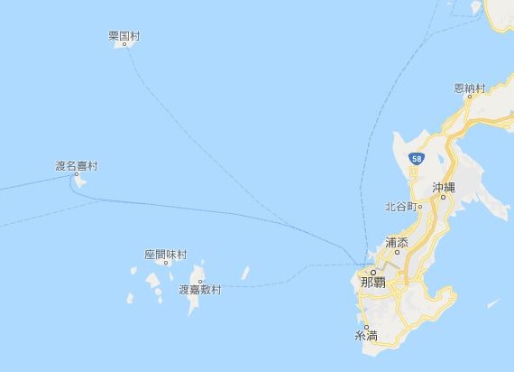 ▲▼渡名喜島位在沖繩本島以西大約60公里，須搭渡輪前往。（圖／翻攝自Google Maps）