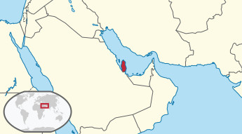▲▼卡達在阿拉伯半島的位置。（圖／取自維基百科）
