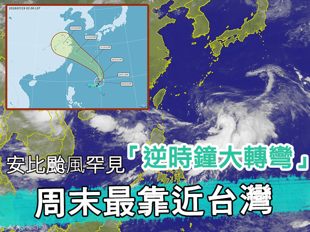 影／安比颱風罕見「逆時鐘大轉彎」周末最靠近！ 全台雨5天 Ettoday生活新聞 Ettoday新聞雲 4420