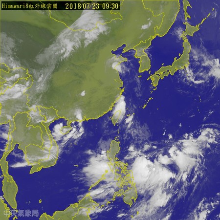  ▲▼今（23）日全台天氣都不穩定，尤其中南部靠山區易有降雨情況。（圖／氣象局）